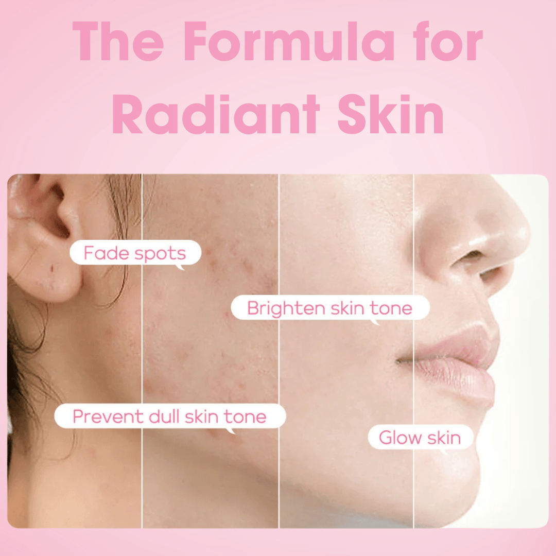 skincare set woman with radiant skin