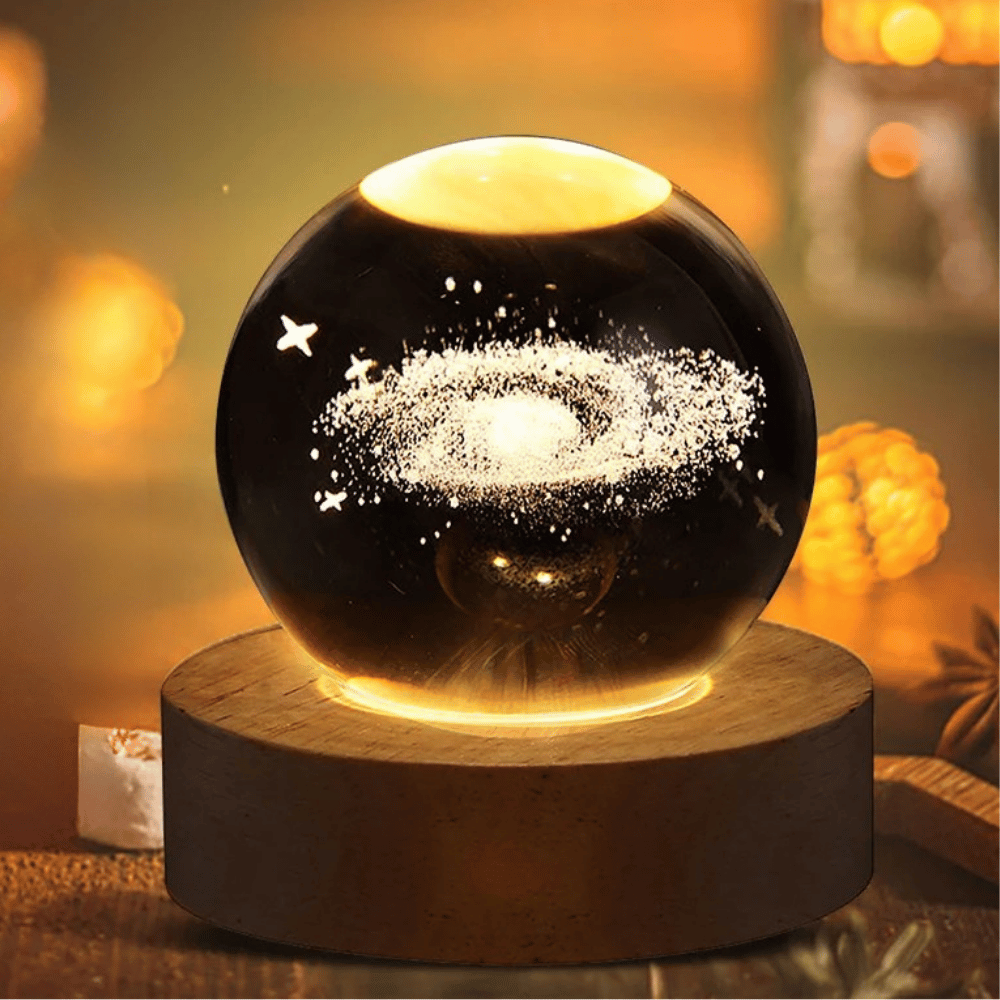 led wall art & decor crystal ball